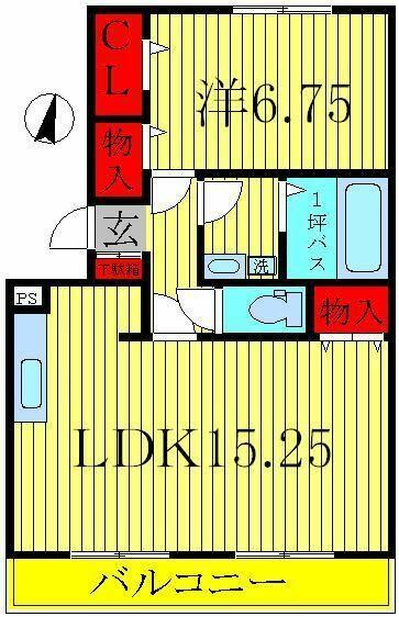 ディアコート 206｜千葉県柏市緑台(賃貸アパート1LDK・2階・52.55㎡)の写真 その2