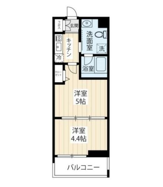 ＭＡＸＩＶ西荻窪ＡＺ｜東京都杉並区西荻北１丁目(賃貸マンション2K・2階・25.60㎡)の写真 その2