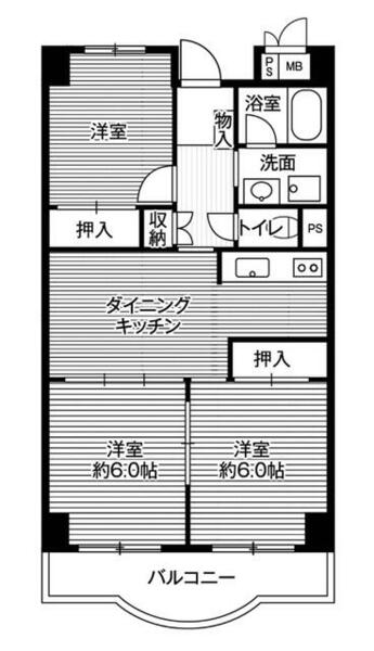 ビレッジハウス芝浦タワー１号棟｜東京都港区海岸３丁目(賃貸マンション3DK・10階・60.58㎡)の写真 その2