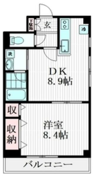 市両マンション｜東京都板橋区小茂根２丁目(賃貸マンション1DK・3階・38.02㎡)の写真 その2