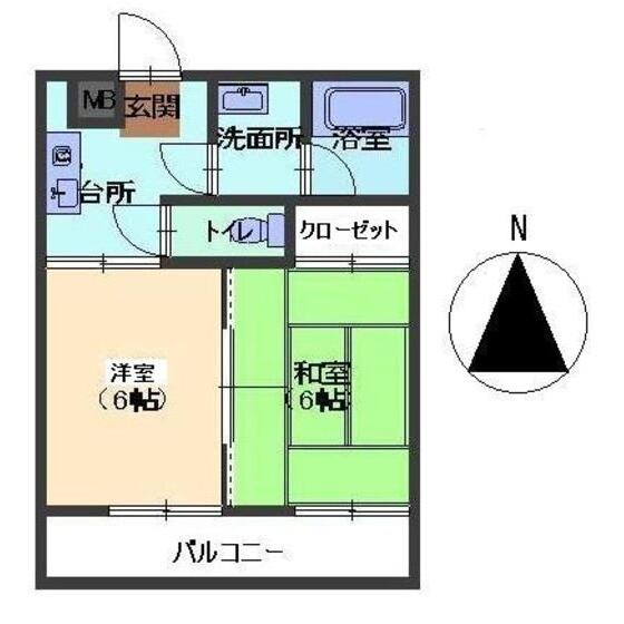 アスコットヒル彦三 302｜石川県金沢市尾張町２丁目(賃貸マンション2K・3階・33.65㎡)の写真 その2