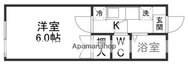 メゾンド北山 103｜宮城県仙台市青葉区北山３丁目(賃貸アパート1K・1階・18.20㎡)の写真 その2