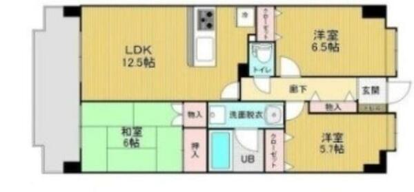 ライフステージ武蔵野｜東京都三鷹市下連雀７丁目(賃貸マンション3LDK・3階・71.50㎡)の写真 その2