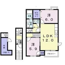 パイン　ヴィレッジＡ 202 ｜ 群馬県高崎市高関町（賃貸アパート2LDK・2階・64.32㎡） その2