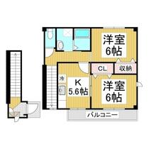 エクセレンスＺⅡ  ｜ 長野県飯山市大字飯山（賃貸アパート2K・2階・48.62㎡） その2