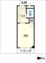 タウンハイツ松原  ｜ 愛知県名古屋市中村区松原町５丁目（賃貸マンション1K・2階・22.80㎡） その2