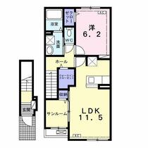 フレイム（ｆｌａｍｅ） 203 ｜ 岐阜県大垣市中川町２丁目（賃貸アパート1LDK・2階・50.96㎡） その2