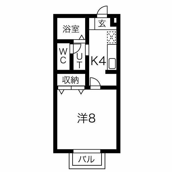 アイリス今伊勢 201｜愛知県一宮市今伊勢町新神戸字郷中(賃貸アパート1K・2階・26.40㎡)の写真 その2