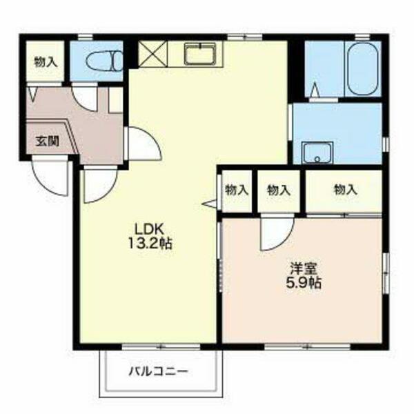 アドヴァンス 202｜新潟県新潟市西区松海が丘１丁目(賃貸アパート1LDK・2階・45.96㎡)の写真 その2