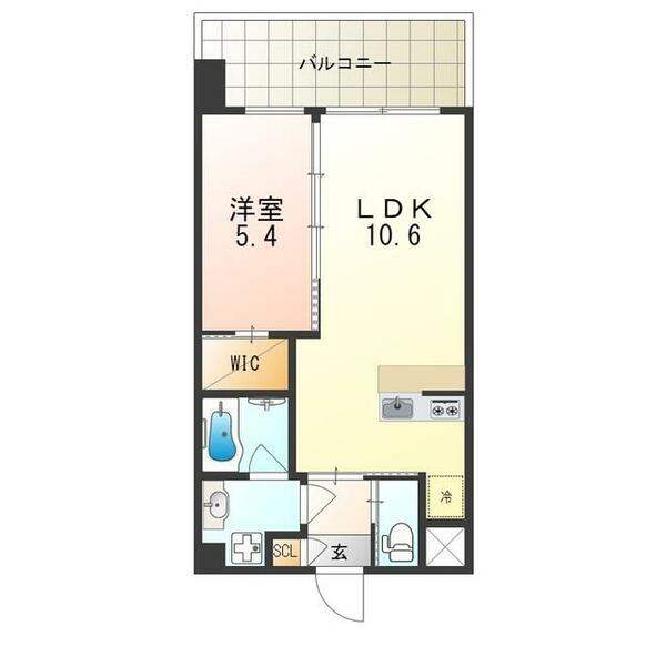 プレジオ吹田｜大阪府吹田市片山町１丁目(賃貸マンション1LDK・6階・37.26㎡)の写真 その2