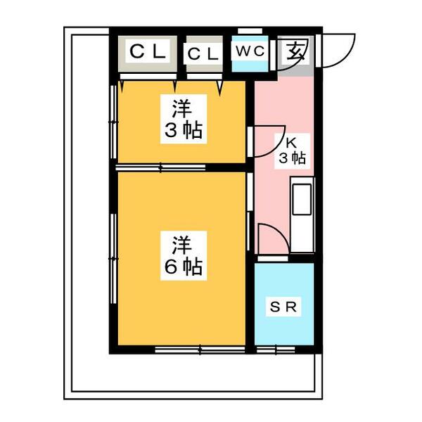 ハヤシマンション｜東京都江戸川区平井４丁目(賃貸マンション2K・4階・25.11㎡)の写真 その2