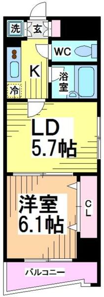 東京都渋谷区笹塚３丁目(賃貸マンション1DK・2階・30.36㎡)の写真 その2