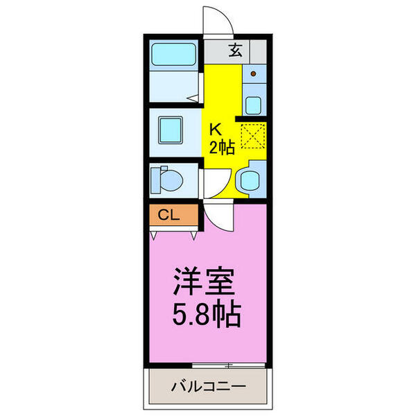 Ｋ＆ＡＴ（ケイアンドエイティ）｜埼玉県羽生市西４丁目(賃貸アパート1K・2階・19.87㎡)の写真 その2