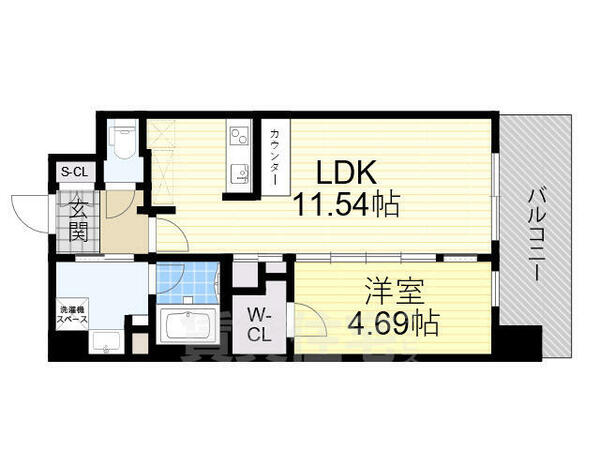 大阪府大阪市福島区吉野４丁目(賃貸マンション1LDK・8階・40.42㎡)の写真 その2