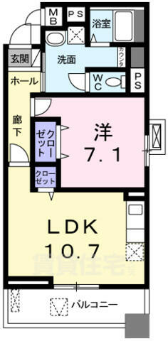 グランブル３｜兵庫県神戸市垂水区西舞子２丁目(賃貸マンション1LDK・2階・48.00㎡)の写真 その2