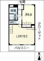 キャンプＧ  ｜ 岐阜県美濃市－（賃貸アパート1LDK・2階・45.63㎡） その2