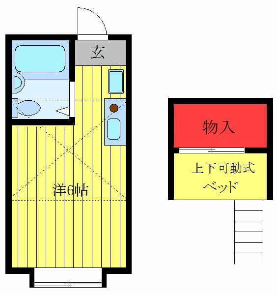 パンシオン川口｜埼玉県川口市金山町(賃貸アパート1R・2階・13.25㎡)の写真 その2