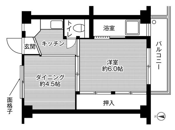 ビレッジハウス安倍１号棟 0306｜鳥取県米子市安倍(賃貸マンション1DK・3階・28.98㎡)の写真 その2