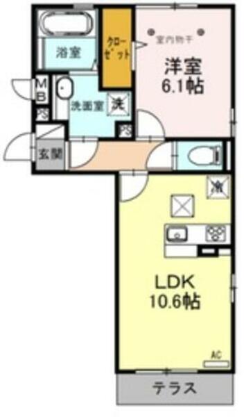 ロイジェントパークス草加手代　Ｂ｜埼玉県草加市手代２丁目(賃貸アパート1LDK・1階・42.54㎡)の写真 その2