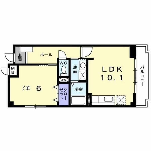 ロンポアンⅢ 101｜神奈川県横浜市都筑区中川１丁目(賃貸マンション1LDK・1階・41.41㎡)の写真 その2