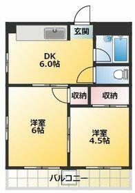 イーストハウス２ 201｜東京都板橋区小豆沢１丁目(賃貸マンション2DK・2階・34.02㎡)の写真 その2