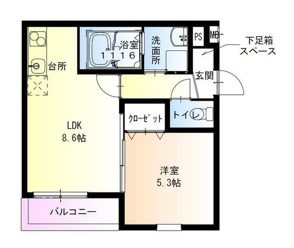 フジパレス吉田ＷＥＳＴ｜大阪府東大阪市今米１丁目(賃貸アパート1LDK・1階・34.17㎡)の写真 その2