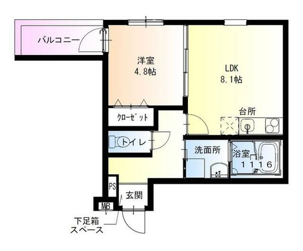 フジパレス吉田ＷＥＳＴ｜大阪府東大阪市今米１丁目(賃貸アパート1LDK・2階・34.29㎡)の写真 その2