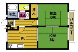 サンビレッジ石田 B201｜大分県速見郡日出町大字豊岡(賃貸アパート2DK・2階・40.92㎡)の写真 その2