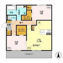 千葉県印西市西の原３丁目（賃貸アパート2LDK・1階・67.70㎡） その2