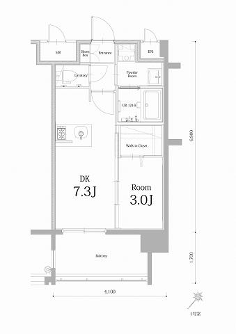 エンクレスト博多駅南ＢＡＳＥ 1201｜福岡県福岡市博多区博多駅南３丁目(賃貸マンション1DK・12階・26.96㎡)の写真 その2