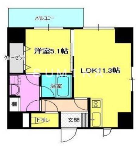 ＯＷＬＳＴＹＬＥ　ＫＡＮＤＡＣＨＯ｜岡山県岡山市北区神田町１丁目(賃貸マンション1LDK・2階・40.08㎡)の写真 その2