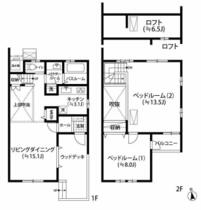 セレブ覚王山　ＷＥＳＴ棟 8 ｜ 愛知県名古屋市千種区大島町１丁目（賃貸テラスハウス2LDK・--・86.54㎡） その2