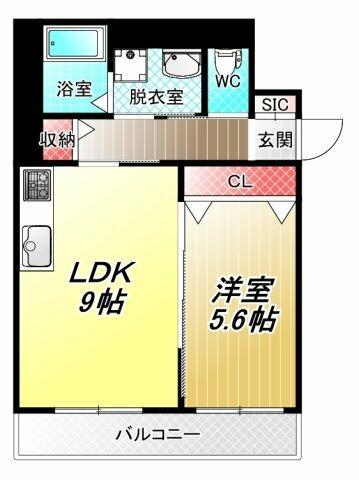 ユニヴァリーオリゼ｜大阪府八尾市跡部北の町１丁目(賃貸マンション1LDK・3階・41.34㎡)の写真 その2