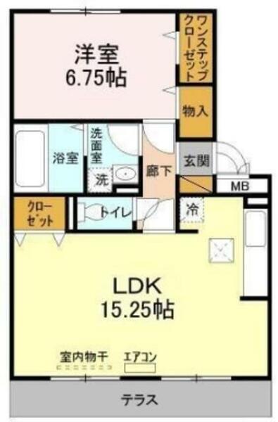 ブエナビスタ｜千葉県柏市藤心５丁目(賃貸アパート1LDK・1階・52.27㎡)の写真 その2