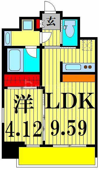 プレジオ亀有 901｜東京都葛飾区青戸８丁目(賃貸マンション1LDK・9階・34.30㎡)の写真 その2