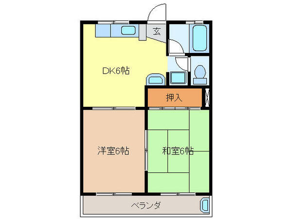 岐阜県関市鋳物師屋７丁目(賃貸アパート2DK・2階・40.00㎡)の写真 その2