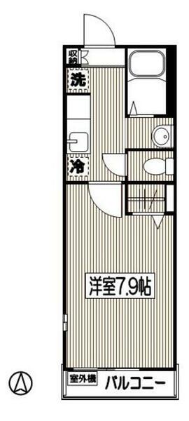 アデスリートⅡ 305｜東京都稲城市大丸(賃貸マンション1K・3階・25.50㎡)の写真 その2