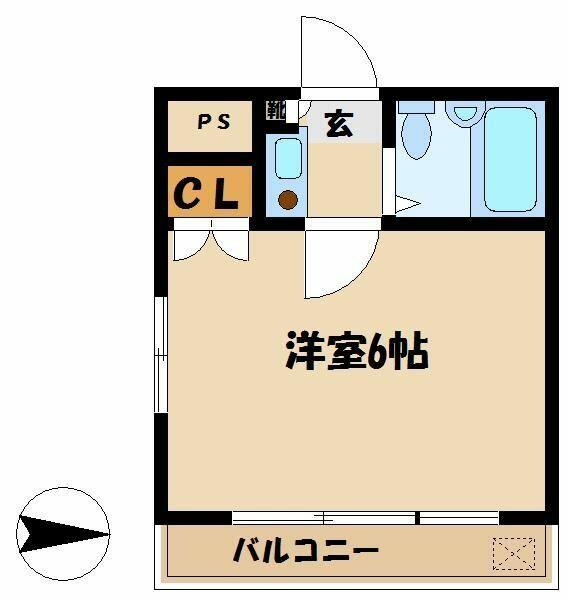 埼玉県草加市草加３丁目(賃貸マンション1K・1階・16.38㎡)の写真 その2