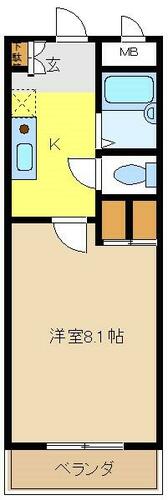 愛知県名古屋市緑区西神の倉２丁目（アパート）の賃貸物件の間取り