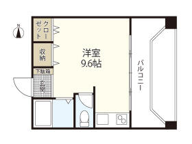 井原ビル  ｜ 広島県広島市中区幟町（賃貸マンション1R・3階・23.18㎡） その1