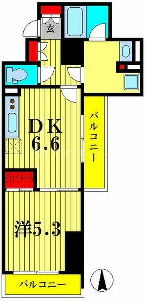 ＡＲ向島 507｜東京都墨田区向島５丁目(賃貸マンション1DK・5階・34.43㎡)の写真 その2