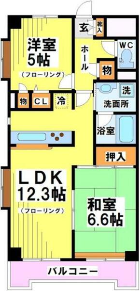 アルテサーノ調布｜東京都調布市布田４丁目(賃貸マンション2LDK・9階・55.46㎡)の写真 その2