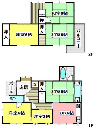 大阪府吹田市千里丘下（一戸建）の賃貸物件の間取り