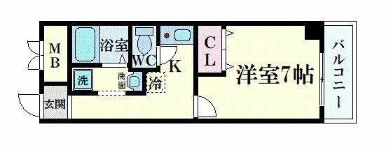 ＩＦ都島 404｜大阪府大阪市都島区内代町１丁目(賃貸マンション1K・4階・23.02㎡)の写真 その2