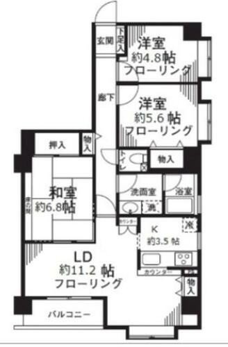 同じ建物の物件間取り写真 - ID:213102257843