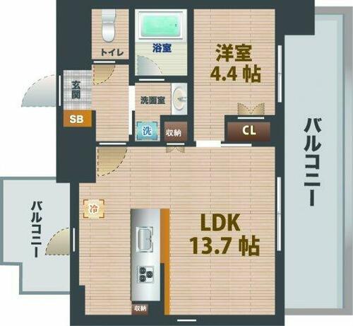 同じ建物の物件間取り写真 - ID:213103777243