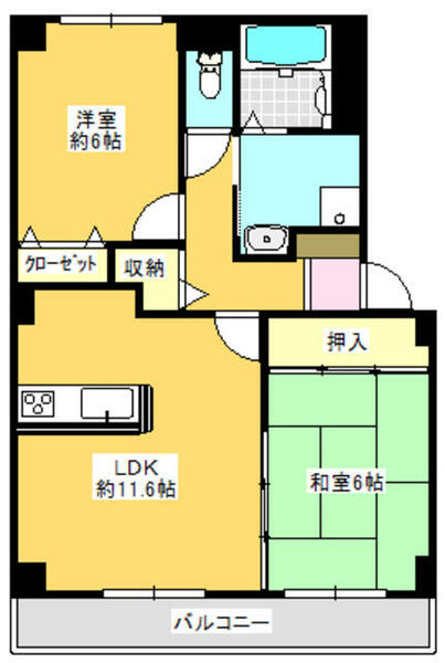 ボナール木太 105｜香川県高松市木太町(賃貸アパート2LDK・1階・55.82㎡)の写真 その2