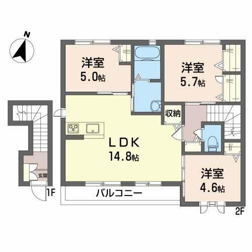 同じ建物の物件間取り写真 - ID:239001298256