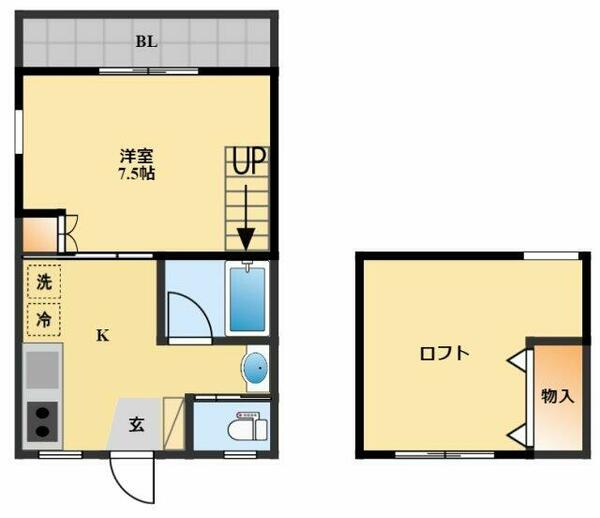 ニューシャル夢本尾Ⅱ 203｜長崎県長崎市本尾町(賃貸アパート1R・2階・22.71㎡)の写真 その2