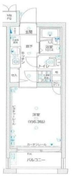 バージュアル横濱港北｜神奈川県横浜市都筑区牛久保２丁目(賃貸マンション1K・3階・20.63㎡)の写真 その2